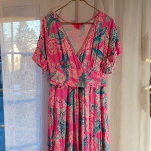 Lilly Pulitzer Prosecco Pink Pinking Positive Jessi Maxi